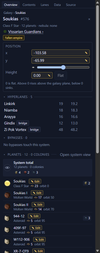 Select and move systems | Galaxy Forge guide